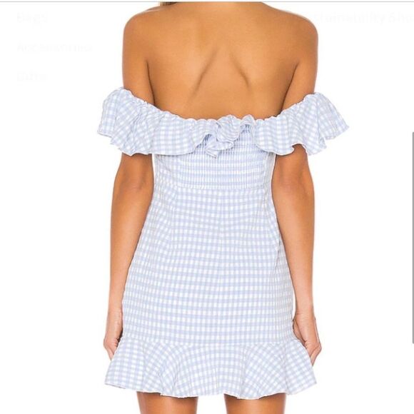 Majorelle Daze Away Gingham Blue Plaid Dress - Picture 5 of 12
